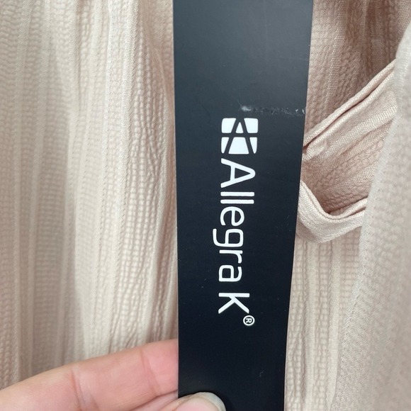 Allegra K Women's Pockets Tie Knot High Waist Wide Leg Paperbag Pants Size M - Picture 10 of 13